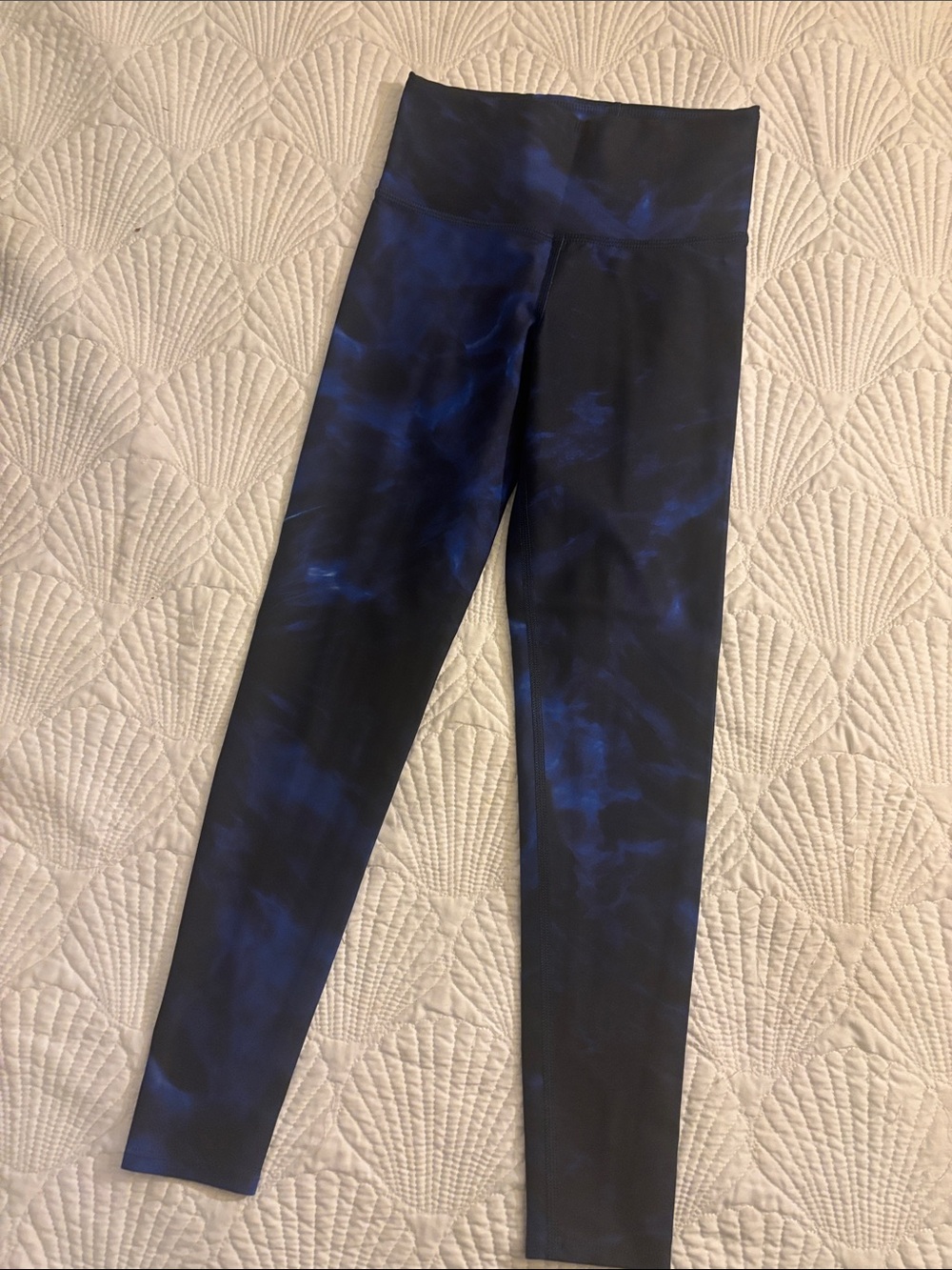 Women's High-Waist Navy Tie-Dye Performance Leggings